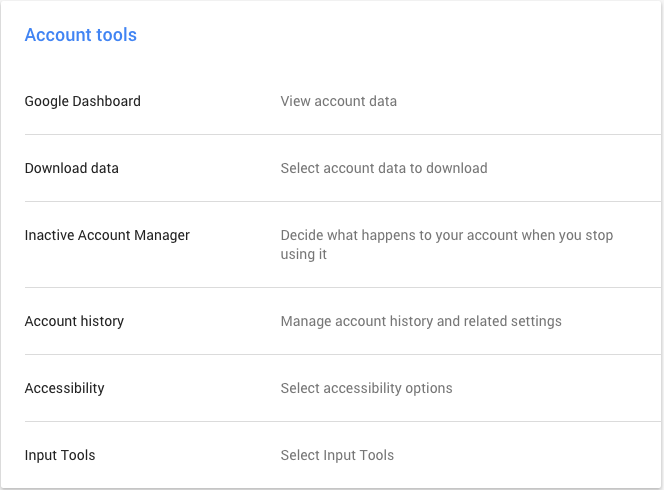 Account Tools