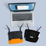 laptop and routers