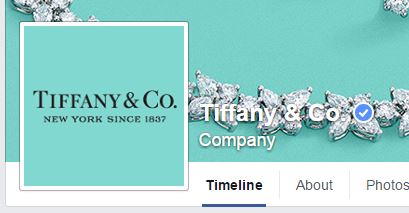 real Tiffany & Co. Facebook  page