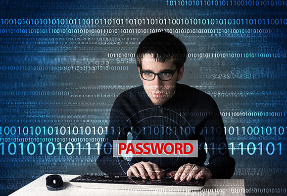 Hacker stealing password