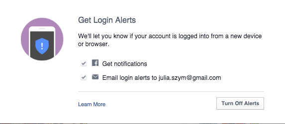 Get login alerts