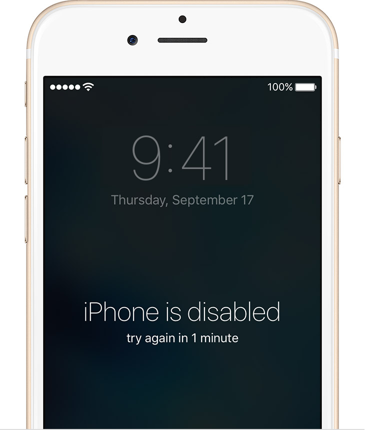 iphone disabled