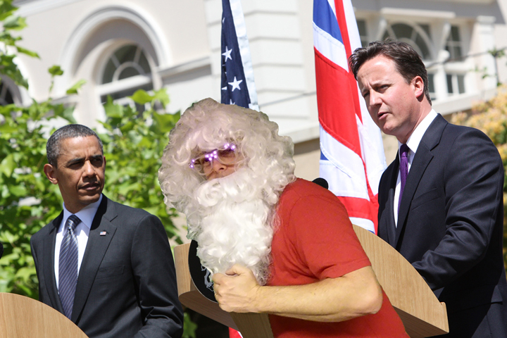 Cameron, Obama and Santa