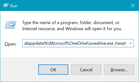 Reset or restart OneDrive in Windows 10